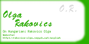 olga rakovics business card